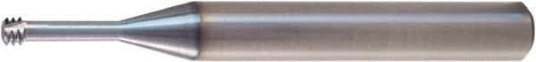 Vargus - M3x0.5 ISO, 0.094" Cutting Diam, 3 Flute, Solid Carbide Helical Flute Thread Mill - Internal Thread, 0.246" LOC, 2.244" OAL, 1/4" Shank Diam - Industrial Tool & Supply