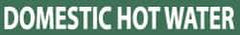 NMC - Pipe Marker with Domestic Hot Water Legend and No Graphic - 2-1/2 to 6" Pipe Outside Diam, White on Green - Industrial Tool & Supply