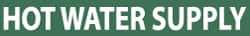 NMC - Pipe Marker with Hot Water Supply Legend and No Graphic - 2-1/2 to 6" Pipe Outside Diam, White on Green - Industrial Tool & Supply