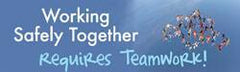 NMC - Working Safely Together Requires Teamwork!, 120 Inch Long x 36 Inch High, Safety Banner - Polyethylene, English, Printed on 1 Side - Industrial Tool & Supply