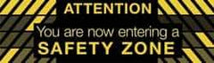 NMC - Attention - You Are Now Entering a Safety Zone, 120 Inch Long x 36 Inch High, Safety Banner - Polyethylene, English, Printed on 1 Side - Industrial Tool & Supply