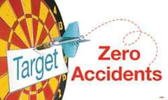 NMC - Target - Zero Accidents, 60 Inch Long x 36 Inch High, Safety Banner - Polyethylene, English, Printed on 1 Side - Industrial Tool & Supply