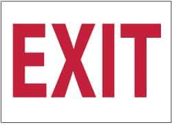 NMC - Exit, Plastic Exit Sign - 14" Wide x 10" High, Glow-in-the-Dark - Industrial Tool & Supply