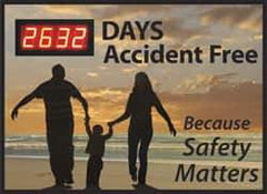 NMC - Scoreboards Scoreboard Type: Digital Scoreboard Legend: ___ Days Accident Free Because Safety Matters - Industrial Tool & Supply