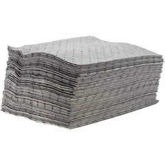 Brady SPC Sorbents - 20.5 Gal Capacity per Package, Universal Pad - 17" Long x 15" Wide, Gray, Polypropylene - Industrial Tool & Supply