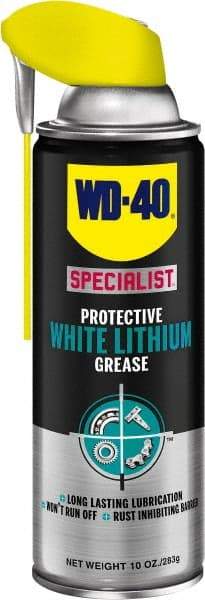 WD-40 Specialist - 10 oz Aerosol Lithium General Purpose Grease - White, Food Grade, 300°F Max Temp, NLGIG 2, - Industrial Tool & Supply