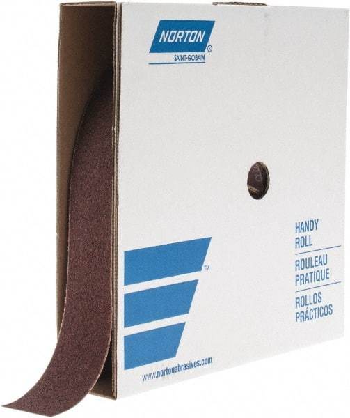 Norton - 2" x 50 Yd 40 Grit Aluminum Oxide Cloth Roll - Coarse Grade, X Weighted Backing - Industrial Tool & Supply