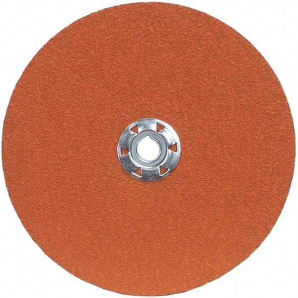 Norton - 7" Diam 5/8-11 Threaded Hole 36 Grit Fiber Disc - Very Coarse Grade, Ceramic Alumina - Industrial Tool & Supply