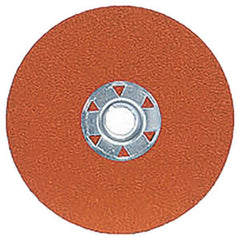 Norton - 5" Diam 5/8-11 Threaded Hole 24 Grit Fiber Disc - Very Coarse Grade, Ceramic Alumina - Industrial Tool & Supply
