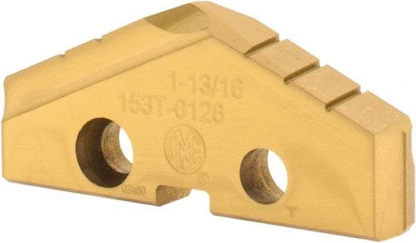 Allied Machine and Engineering - 1-13/16" Diam x 1/4" Thick, Seat Code 3, 132° Included Angle Spade Drill Insert - TiN Coated, Cobalt, Grade Super Cobalt, Series T-A - Industrial Tool & Supply