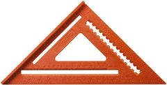 Johnson Level & Tool - 12" Blade Length x 12" Base Length, Plastic Rafter Square - 1/4" Graduation - Industrial Tool & Supply