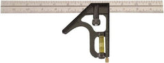Johnson Level & Tool - 1 Piece, 12" Combination Square Set - 1/8, 1/16 & 1/32" (Inch/Metric) Graduation, Stainless Steel Blade, Cast Zinc Head - Industrial Tool & Supply