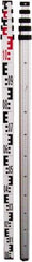 Johnson Level & Tool - Optical Level Aluminum Grade Rod - 5 Sections, 4m Overall Length - Industrial Tool & Supply