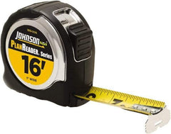 Johnson Level & Tool - 16' x 1" Tape Measure - 1/16" Graduation, Inch Graduation Style - Industrial Tool & Supply