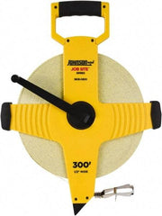 Johnson Level & Tool - 300' x 1/2" Tape Measure - 1/8" (Face) & 1/10" (Back) Graduation, Inch Graduation Style - Industrial Tool & Supply