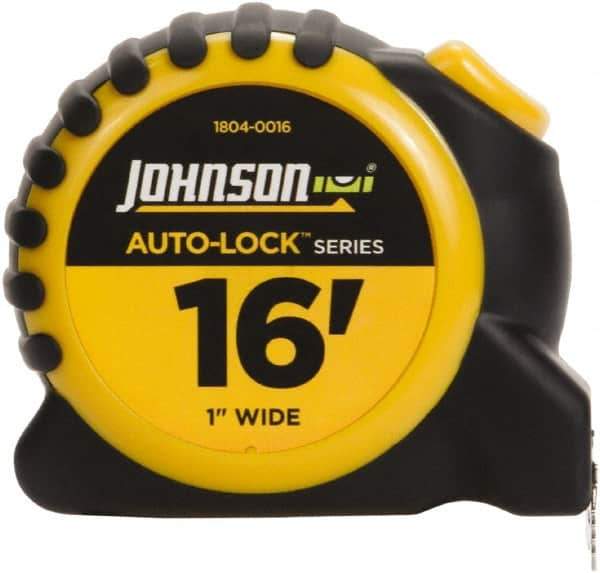 Johnson Level & Tool - 16' x 1" Tape Measure - 1/16" Graduation, Inch Graduation Style - Industrial Tool & Supply