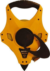 Johnson Level & Tool - 100' x 1/2" Tape Measure - 1/8" & 1mm Graduation, Inch/Metric Graduation Style - Industrial Tool & Supply