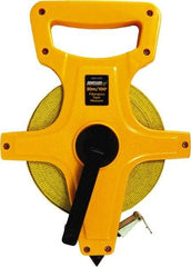 Johnson Level & Tool - 100' x 1/2" Tape Measure - 1/8" & 1mm Graduation, Inch/Metric Graduation Style - Industrial Tool & Supply
