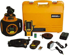 Johnson Level & Tool - 2,000' (Exterior) Measuring Range, 1/16" at 100' Accuracy, Self-Leveling Rotary Laser - 300, 600 & 1,100 RPM, 2 Beams, Lithium-Ion Battery Included - Industrial Tool & Supply