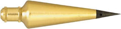 Johnson Level & Tool - 5-5/16 Inch Long, 1-5/16 Inch Diameter Brass Plumb Bob - 24 Ounce, Has Replacable Tip - Industrial Tool & Supply