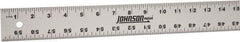 Johnson Level & Tool - 60" Long, 1/8, 1/16" Graduation, Aluminum Rule - English Graduation Style, Gray, Anodized Finish - Industrial Tool & Supply