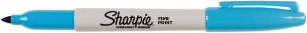 Sharpie - Turquoise Permanent Marker - Fine Tip, AP Nontoxic Ink - Industrial Tool & Supply