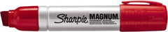 Sharpie - Red Permanent Marker - Chisel Tip, Alcohol Base Ink - Industrial Tool & Supply