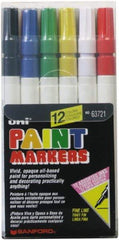 Sharpie - Black, Dark Blue, Gold, Green, Light Blue, Orange, Pink, Red, Silver, Violet, White, Yellow Paint Marker - Fine Tip - Industrial Tool & Supply