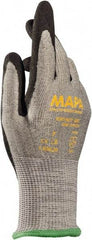 MAPA Professional - Size L (9), ANSI Cut Lvl 2, Puncture Lvl 3, Abrasion Lvl 4, Nitrile Coated HDPE Cut Resistant Gloves - Black, Paired - Industrial Tool & Supply