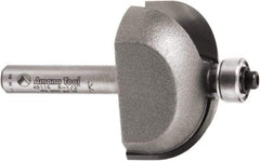 Amana Tool - 1-3/8" Cut Diam, 3/4" Length of Cut, 2 Flute Cove Edge Profile Router Bit - Carbide-Tipped, 1/4" Shank Diam, 3/4" OAL, Uncoated - Industrial Tool & Supply