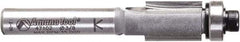 Amana Tool - 3/8" Cut Diam, 1/2" Length of Cut, 2 Flute Flush Trim Edge Profile Router Bit - Carbide-Tipped, 1/4" Shank Diam, 2-1/8" OAL, Uncoated - Industrial Tool & Supply