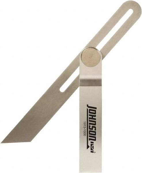 Johnson Level & Tool - 10" Blade Length x 1-1/8" Blade Width, 6-1/2" Base Length x 1-1/8" Base Width Stainless Steel Square - 0.008" Accuracy, Beveled Edge - Industrial Tool & Supply