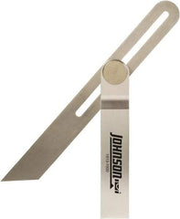 Johnson Level & Tool - 10" Blade Length x 1-1/8" Blade Width, 6-1/2" Base Length x 1-1/8" Base Width Stainless Steel Square - 0.008" Accuracy, Beveled Edge - Industrial Tool & Supply