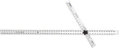 Johnson Level & Tool - 48" Blade Length x 2" Blade Width, 16" Base Length x 2" Base Width Aluminum Square - 0.008" Accuracy, Beveled Edge - Industrial Tool & Supply