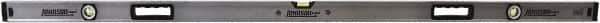 Johnson Level & Tool - 72" Long 3 Vial Box Beam Level - Aluminum, Yellow, 2 Plumb & 1 Level Vials - Industrial Tool & Supply