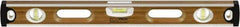 Johnson Level & Tool - 48" Long 3 Vial Box Beam Level - Wood, Natural, 2 Plumb & 1 Level Vials - Industrial Tool & Supply