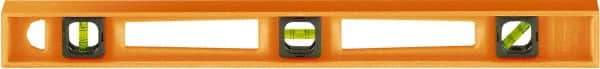Johnson Level & Tool - 48" Long 3 Vial I-Beam Level - ABS Plastic, Orange, 1 Plumb, 1 Level & 1 45° Vials - Industrial Tool & Supply