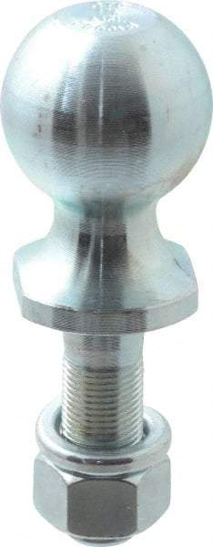 Reese - 1-7/8" Diam, 2-3/8" Shank Length, Hitch Ball - 3/4" Shank Diam, 2,000 Lb Capacity, Zinc Finish - Industrial Tool & Supply