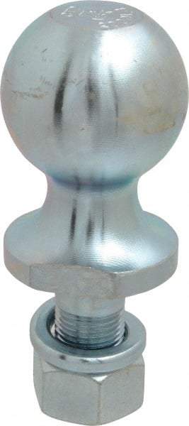 Reese - 1-7/8" Diam, 1-1/2" Shank Length, Hitch Ball - 3/4" Shank Diam, 2,000 Lb Capacity, Zinc Finish - Industrial Tool & Supply