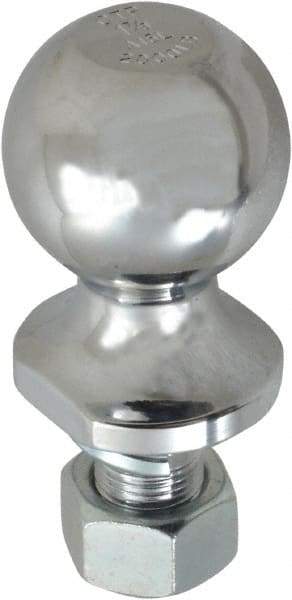 Reese - 1-7/8" Diam, 1-1/2" Shank Length, Hitch Ball - 3/4" Shank Diam, 2,000 Lb Capacity, Chrome Finish - Industrial Tool & Supply