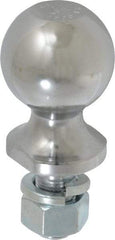 Reese - 2" Diam, 1-1/2" Shank Length, Hitch Ball - 3/4" Shank Diam, 3,500 Lb Capacity, Chrome Finish - Industrial Tool & Supply