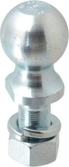 Reese - 2" Diam, 2" Shank Length, Hitch Ball - 1" Shank Diam, 7,500 Lb Capacity, Zinc Finish - Industrial Tool & Supply