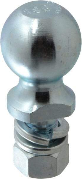 Reese - 2-5/16" Diam, 2" Shank Length, Hitch Ball - 1" Shank Diam, 7,500 Lb Capacity, Zinc Finish - Industrial Tool & Supply