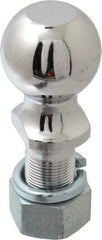 Reese - 2-5/16" Diam, 2-1/2" Shank Length, Hitch Ball - 1-1/4" Shank Diam, 12,000 Lb Capacity, Chrome Finish - Industrial Tool & Supply