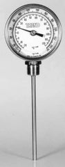 Wika - 6 Inch Long Stem, Stainless Steel, Bottom Connected Bi-Metal Thermometer - 10 to 200°C, 1% Accuracy - Industrial Tool & Supply