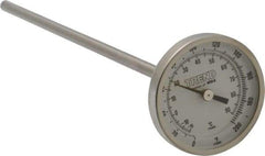 Wika - 9 Inch Long Stem, 2 Inch Dial Diameter, Stainless Steel, Back Connected Bi-Metal Thermometer - -15 to 90°C, 1% Accuracy - Industrial Tool & Supply