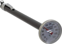Wika - 0 to 220°F, Bimetal Pocket Thermometer - Stainless Steel - Industrial Tool & Supply