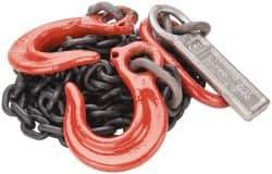 Lift-All - 5' Long, 3,600 Lb Basket Capacity, 3,600 Lb Vertical Capacity, Steel Web Sling - DOS Chain Sling, 7/32" Diam Chain - Industrial Tool & Supply