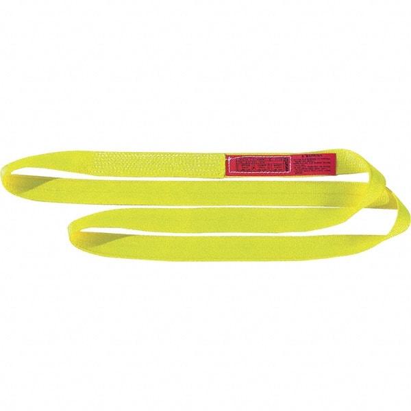 Lift-All - 4' Long x 1" Wide, 3,200 Lb Vertical Capacity, 2 Ply, Nylon Web Sling - 2,500 Lb Choker Capacity - Industrial Tool & Supply