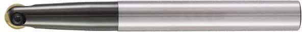 LMT - 3/8" Cut Diam, 1.38" Max Depth of Cut, 1/2" Shank Diam, 5.1" OAL, Indexable Ball Nose End Mill - 1.38" Head Length, Straight Shank, EBG-R-T Toolholder, GWS 10, WPB 0375, WPR 0375, WPV 0375. Insert - Industrial Tool & Supply